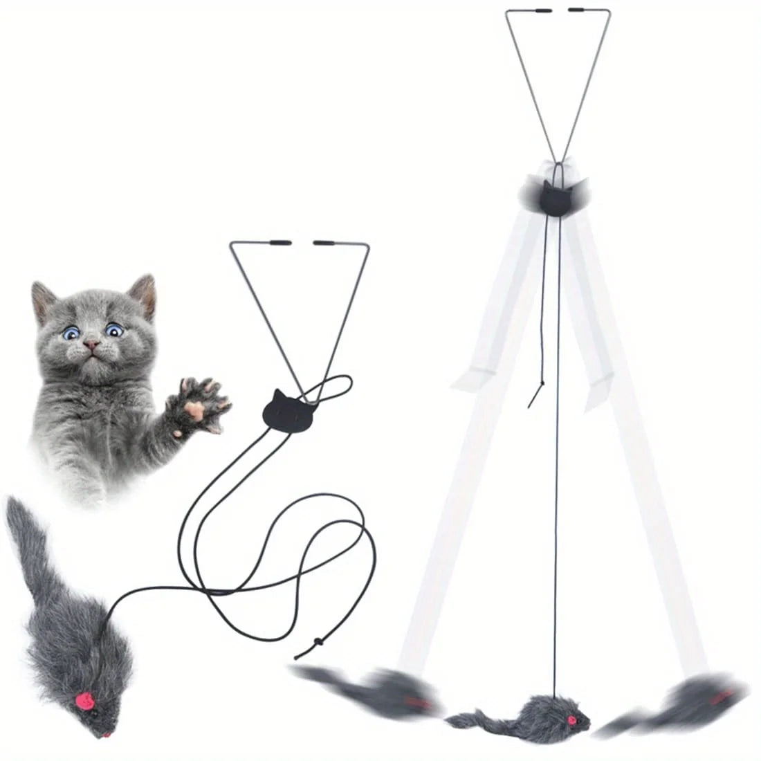 Hanging Cat Toy for Doors – Anti-Stress Interactive Toy