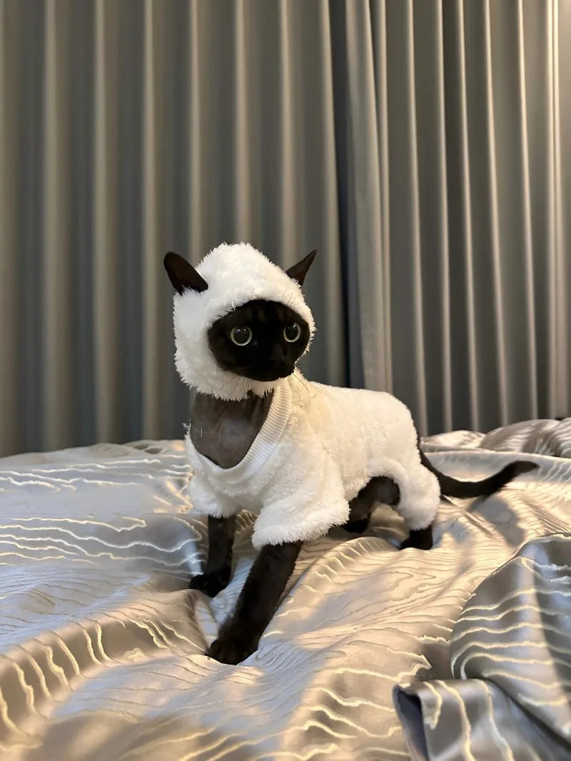 Sheep Down Jacket for Cats – Fashionable and Warm for Fall and Winter