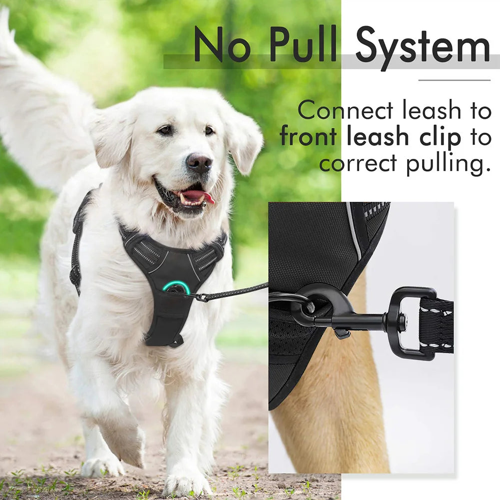 Adjustable Dog Harness - No-Pull with Reflectors and Handles, Comfortable and Safe