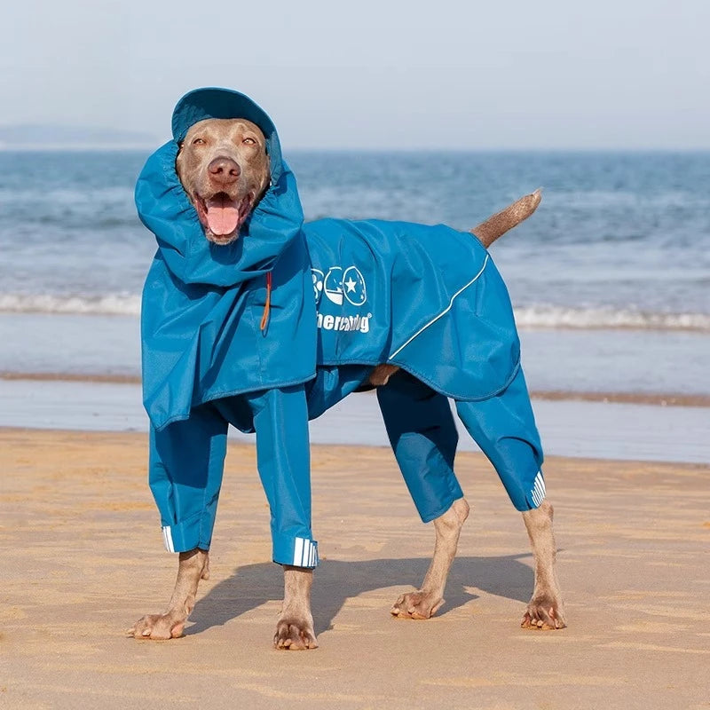 Dog Raincoat - Waterproof, Detachable with Reflective Elements