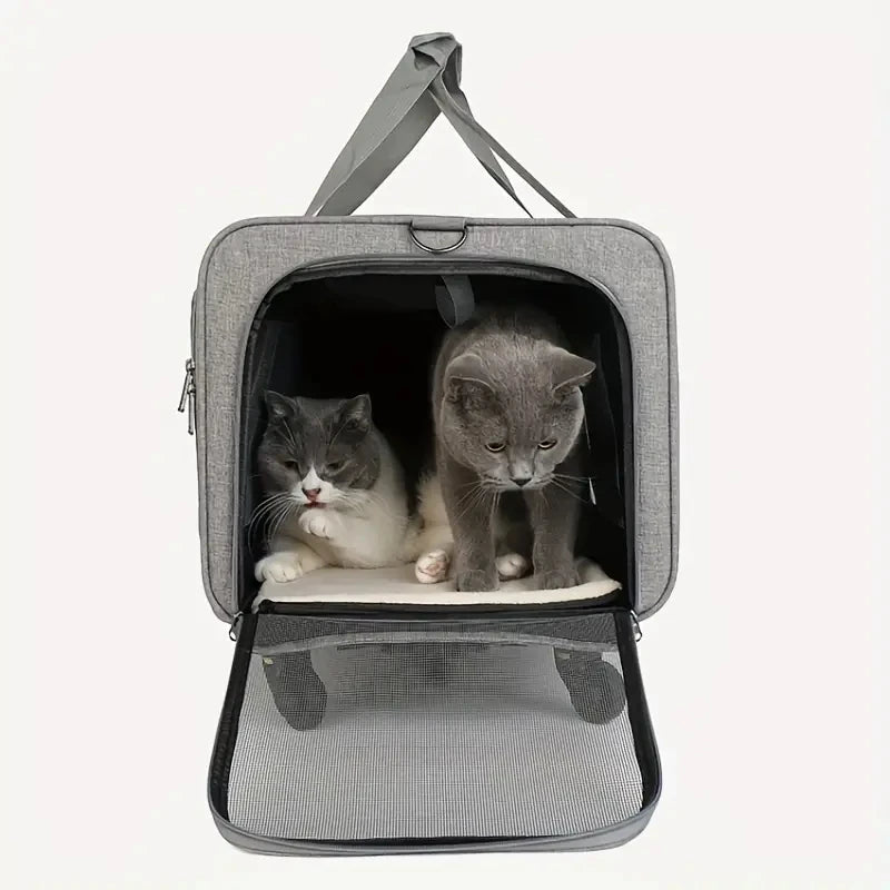 Large Pet Transport Case - Foldable Wheeled Bag for Dogs and Cats