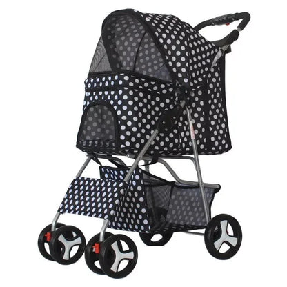 Lightweight Pet Stroller – Foldable, Breathable, for Small and Medium Dogs and Cats