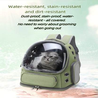 Transparent and Breathable Pet Carrier Backpack for Cats and Small Dogs