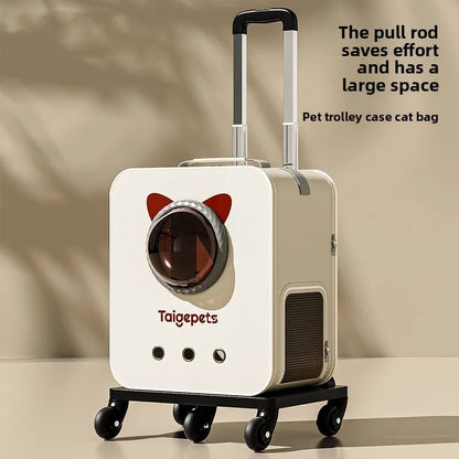 Large Capacity Wheeled Transport Case for Dogs and Cats