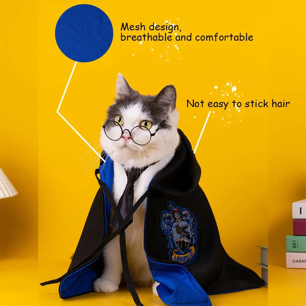Halloween Cape for Cat and Dog – Magic Academy Cosplay, Wizard Costume