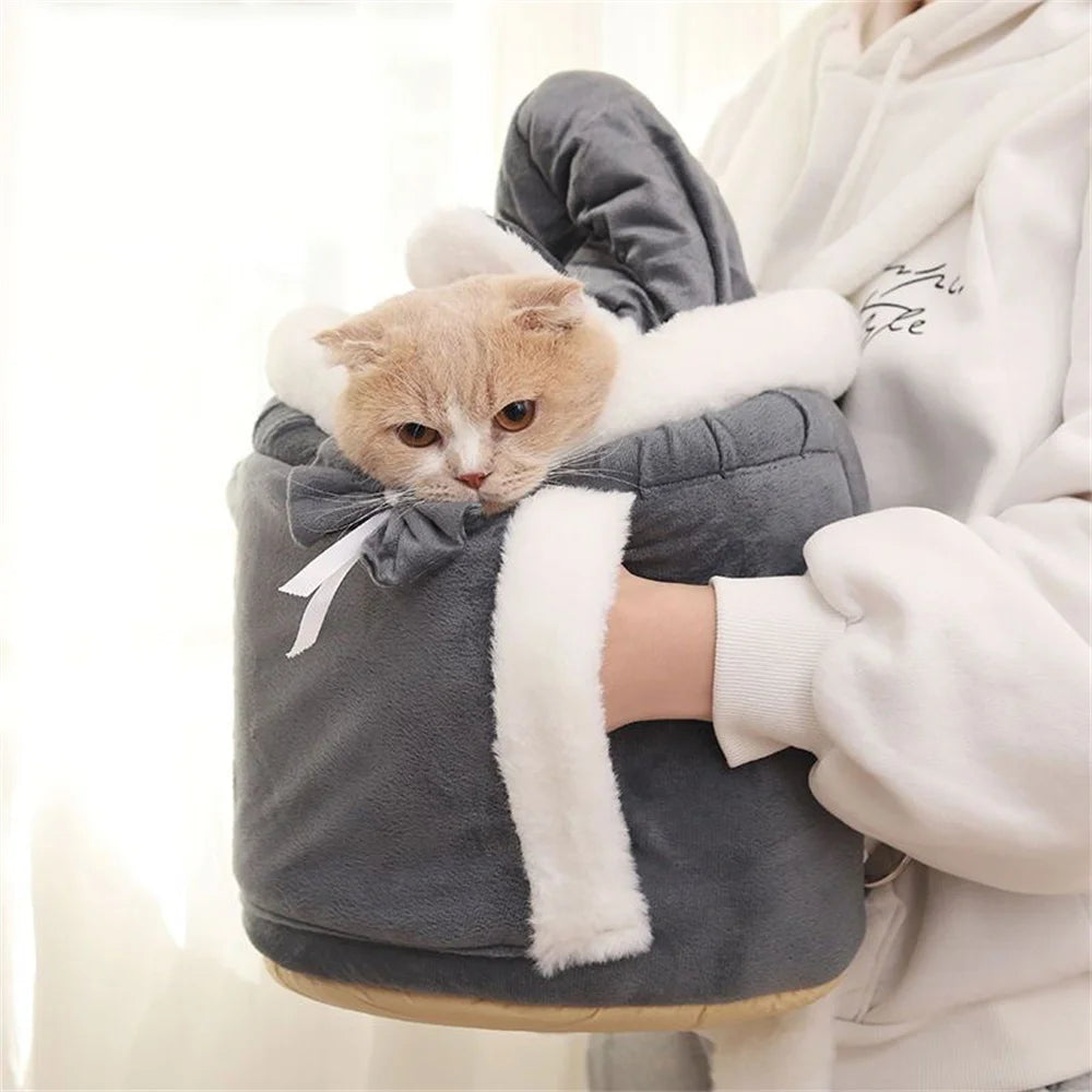 Dog and Cat Transport Backpack - Warm Winter Carrier for Small Breeds