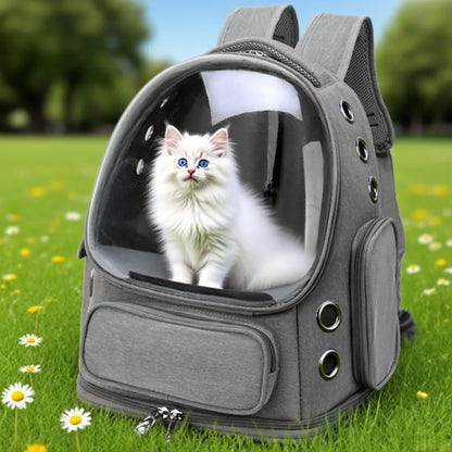Transparent and Breathable Pet Carrier Backpack for Cats and Small Dogs