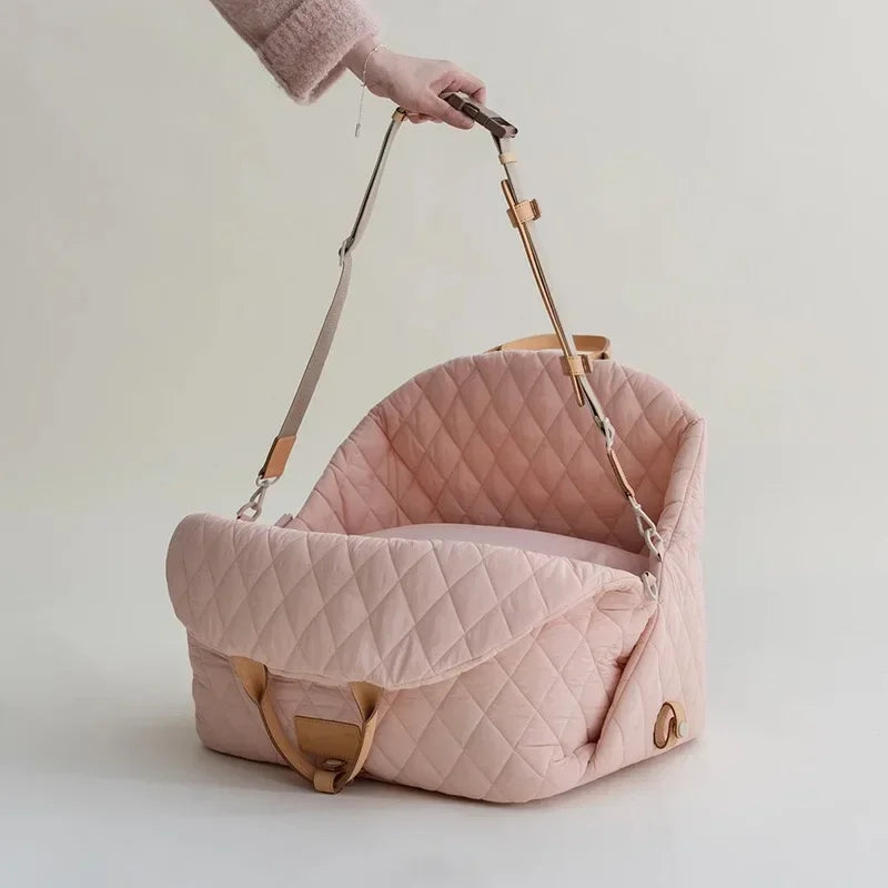 Luxury Dog and Cat Carrier Bag – Fashionable 2-in-1 Handbag and Car Seat