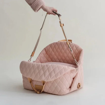Luxury Dog and Cat Carrier Bag – Fashionable 2-in-1 Handbag and Car Seat