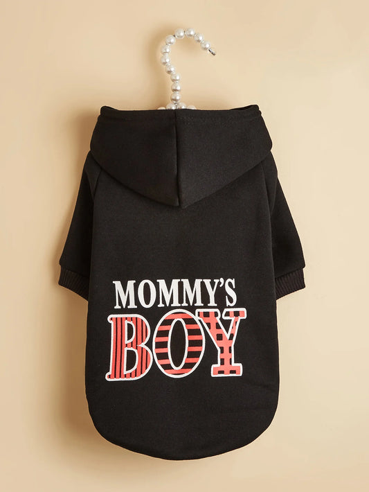 Dog and Cat Sweatshirt – Hoodie "MOMMY'S BOY" for Small and Medium Puppies