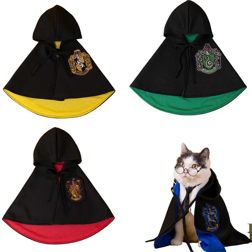 Halloween Cape for Cat and Dog – Magic Academy Cosplay, Wizard Costume