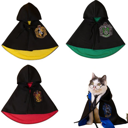 Halloween Cape for Cat and Dog – Magic Academy Cosplay, Wizard Costume