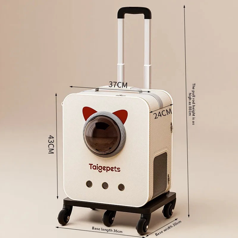 Large Capacity Wheeled Transport Case for Dogs and Cats
