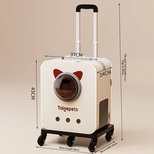 Large Capacity Wheeled Transport Case for Dogs and Cats