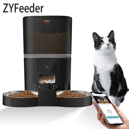 Automatic Cat and Dog Feeder – 4L with Smart Control, Camera and Double Bowl