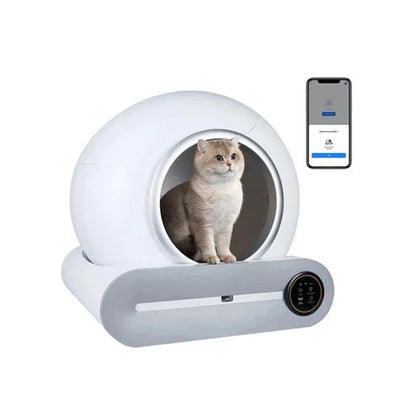 Automatic Cat Litter Box with Self-Cleaning, Closed Smart Pet Toilet - Booteely 65L