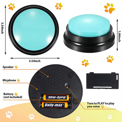 Dog and Cat Training Button - 30s Recordable Voice Communicator