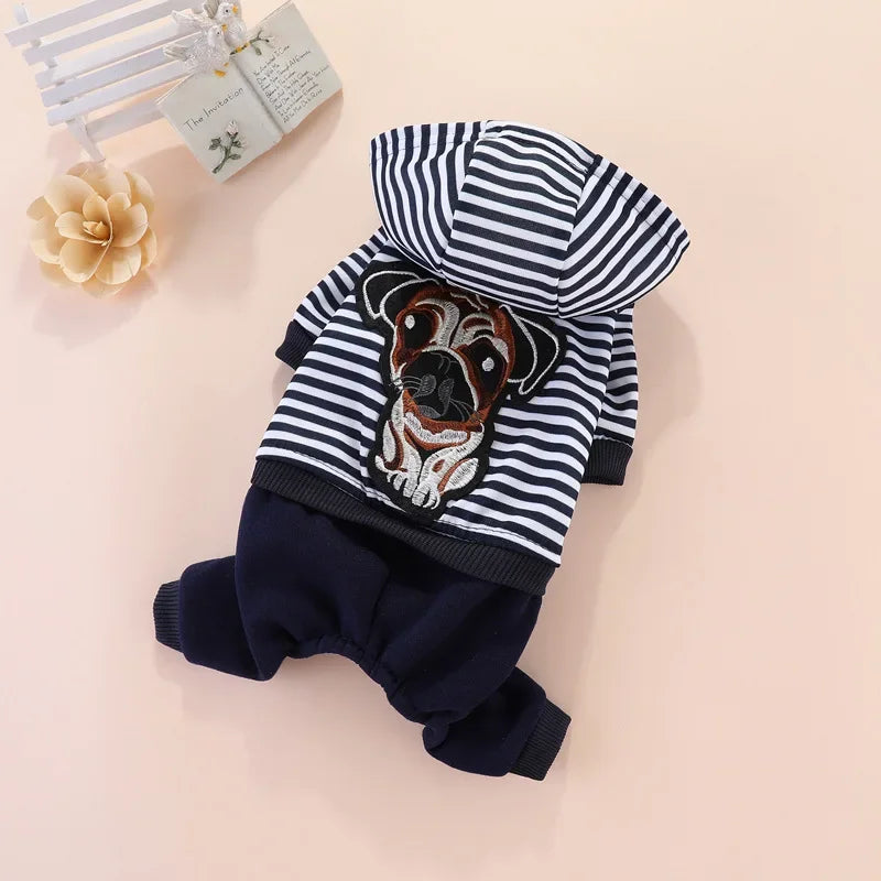 Dog Jumpsuit - Warm Tracksuit with Legs for Small Dogs and Cats 