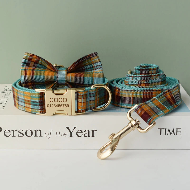 Dog Accessories Set – Collar, Harness and Leash with Personalisation 
