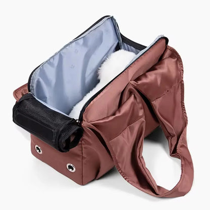 Stylish Breathable Cat and Dog Carrier Bag - Travel Shoulder Bag