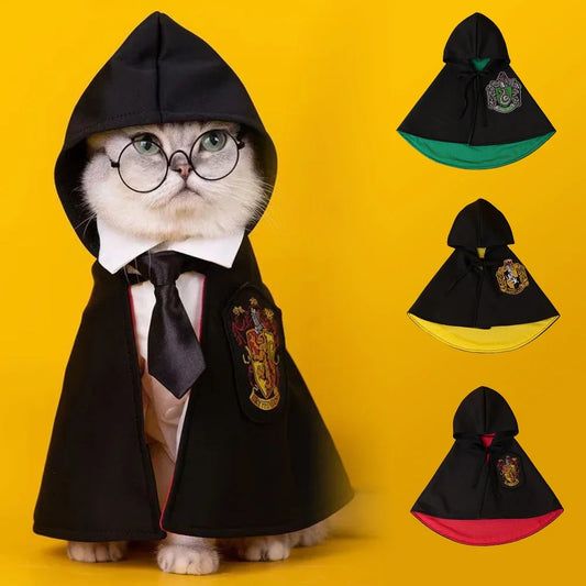 Halloween Cape for Cat and Dog – Magic Academy Cosplay, Wizard Costume