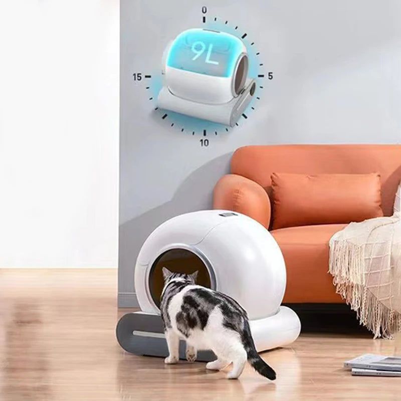 Automatic Cat Litter Box with Self-Cleaning, Closed Smart Pet Toilet - Booteely 65L