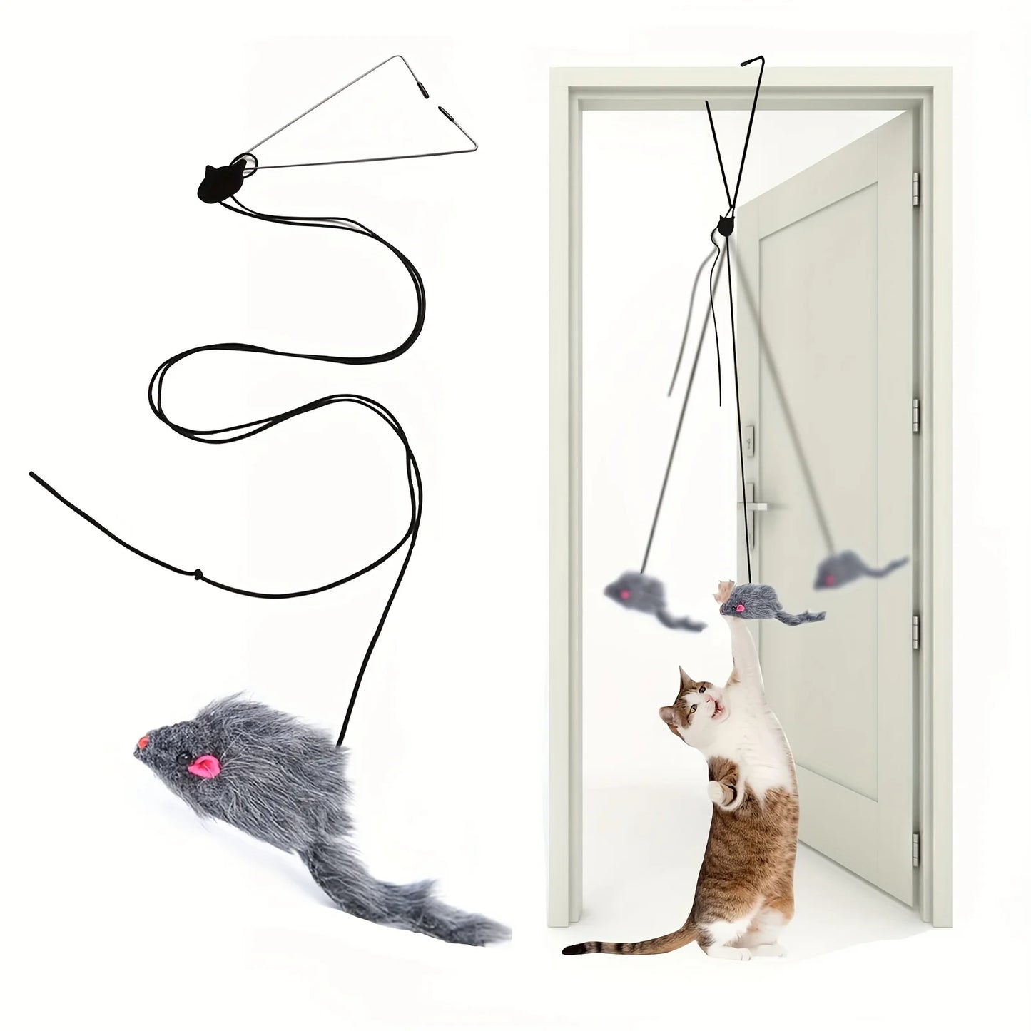Hanging Cat Toy for Doors – Anti-Stress Interactive Toy