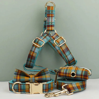 Dog Accessories Set – Collar, Harness and Leash with Personalisation 