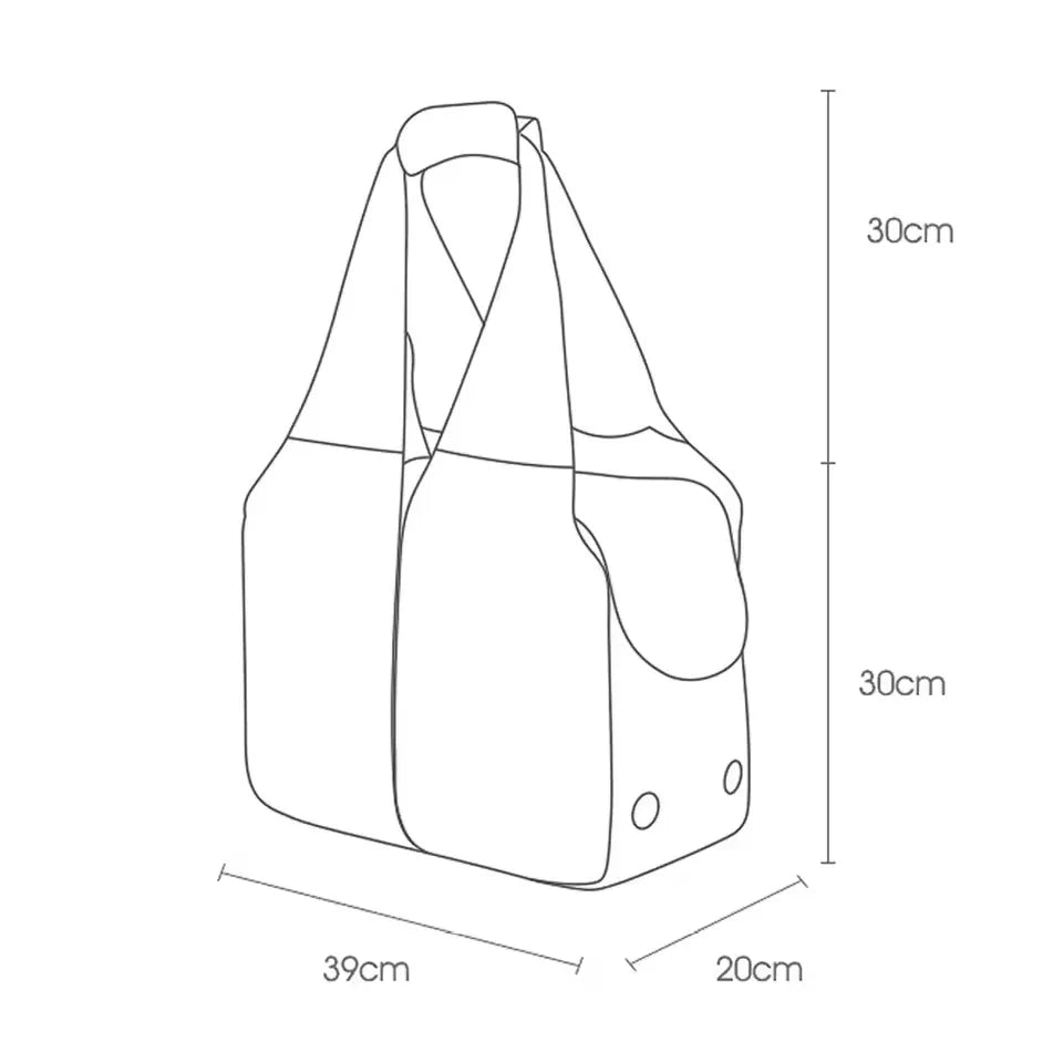Stylish Breathable Cat and Dog Carrier Bag - Travel Shoulder Bag