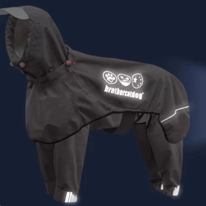 Dog Raincoat - Waterproof, Detachable with Reflective Elements