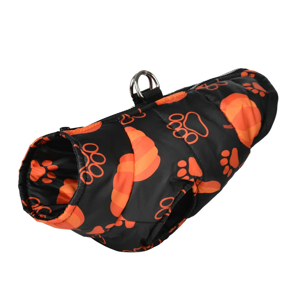 Halloween Jacket for Dogs and Cats - Pumpkin Costume, Windproof and Waterproof
