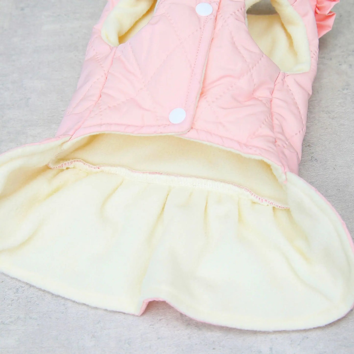 Winter Dog Dress - Warm Princess Dress with Ruffles for Small Breeds