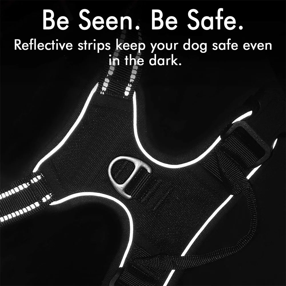 Adjustable Dog Harness - No-Pull with Reflectors and Handles, Comfortable and Safe