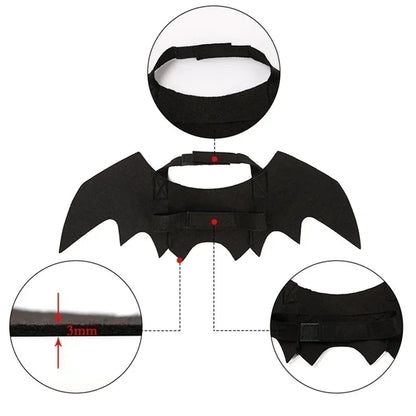Halloween Costume for Dogs and Cats – Bat Wings with Suspenders 