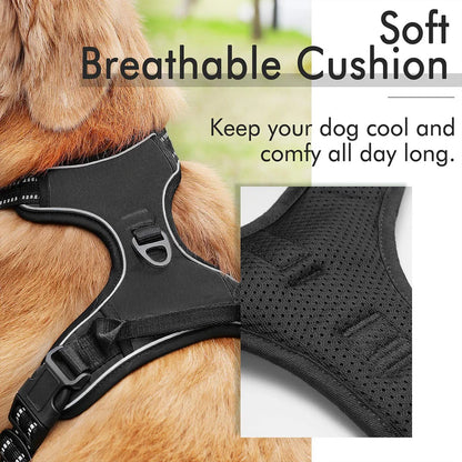 Adjustable Dog Harness - No-Pull with Reflectors and Handles, Comfortable and Safe