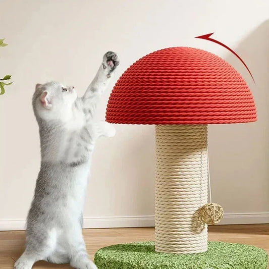Mushroom-Shaped Cat Scratcher - Sisal Toy, Furniture Protection, Durable Scratcher for Kittens