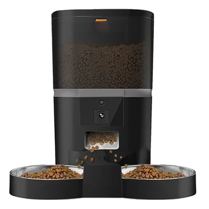 Automatic Cat and Dog Feeder – 4L with Smart Control, Camera and Double Bowl