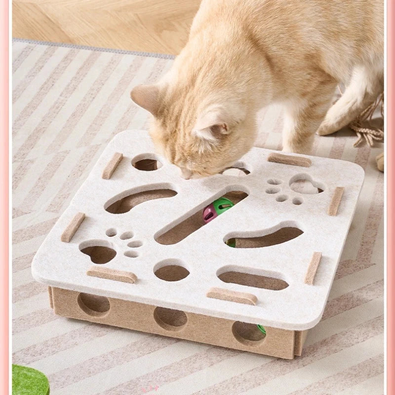 Sisal Cat Scratcher - Interactive Toy and Scratching Post for Domestic Cats