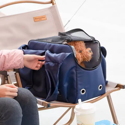Stylish Breathable Cat and Dog Carrier Bag - Travel Shoulder Bag