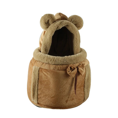Dog and Cat Transport Backpack - Warm Winter Carrier for Small Breeds
