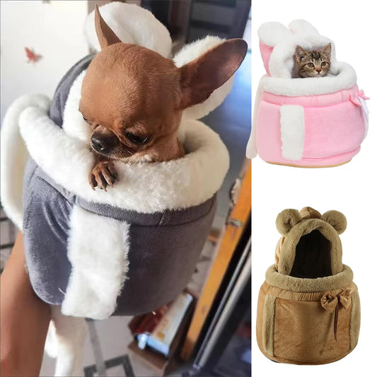 Dog and Cat Transport Backpack - Warm Winter Carrier for Small Breeds
