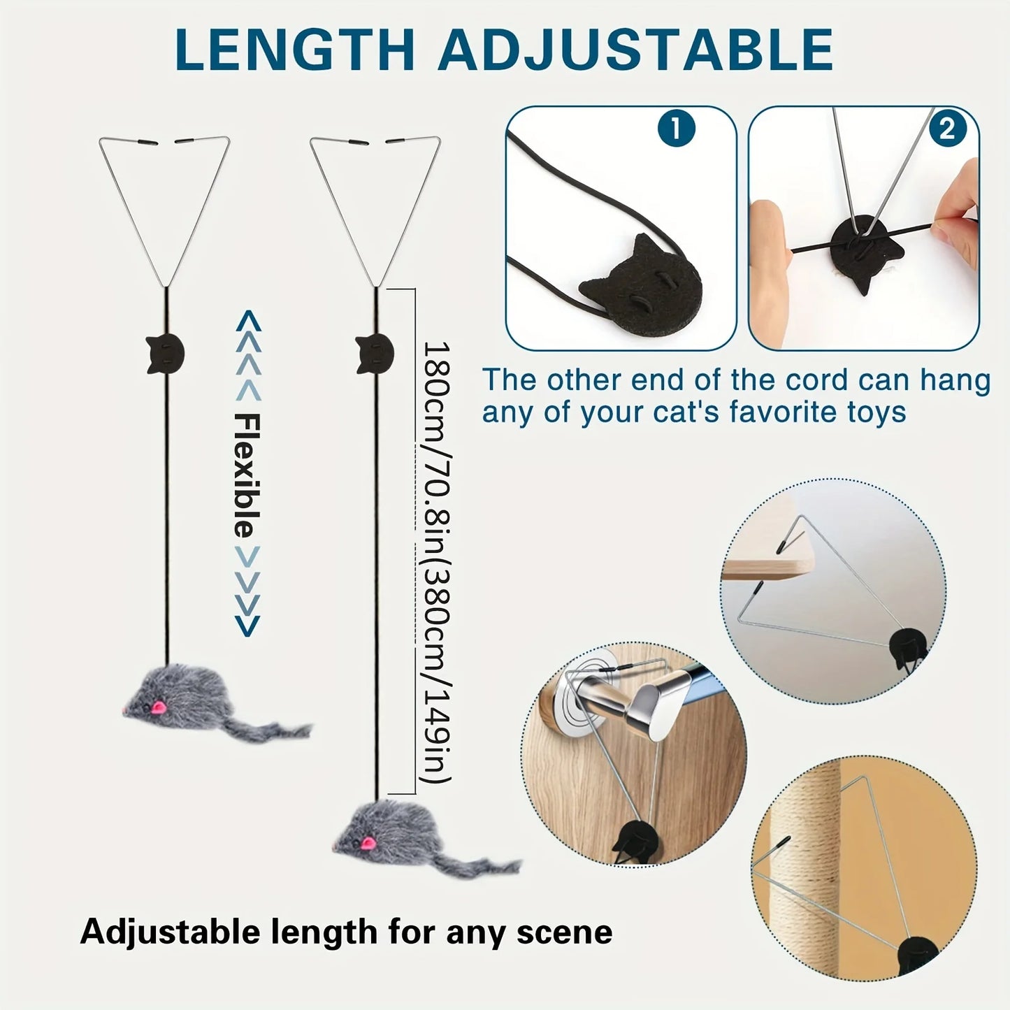 Hanging Cat Toy for Doors – Anti-Stress Interactive Toy