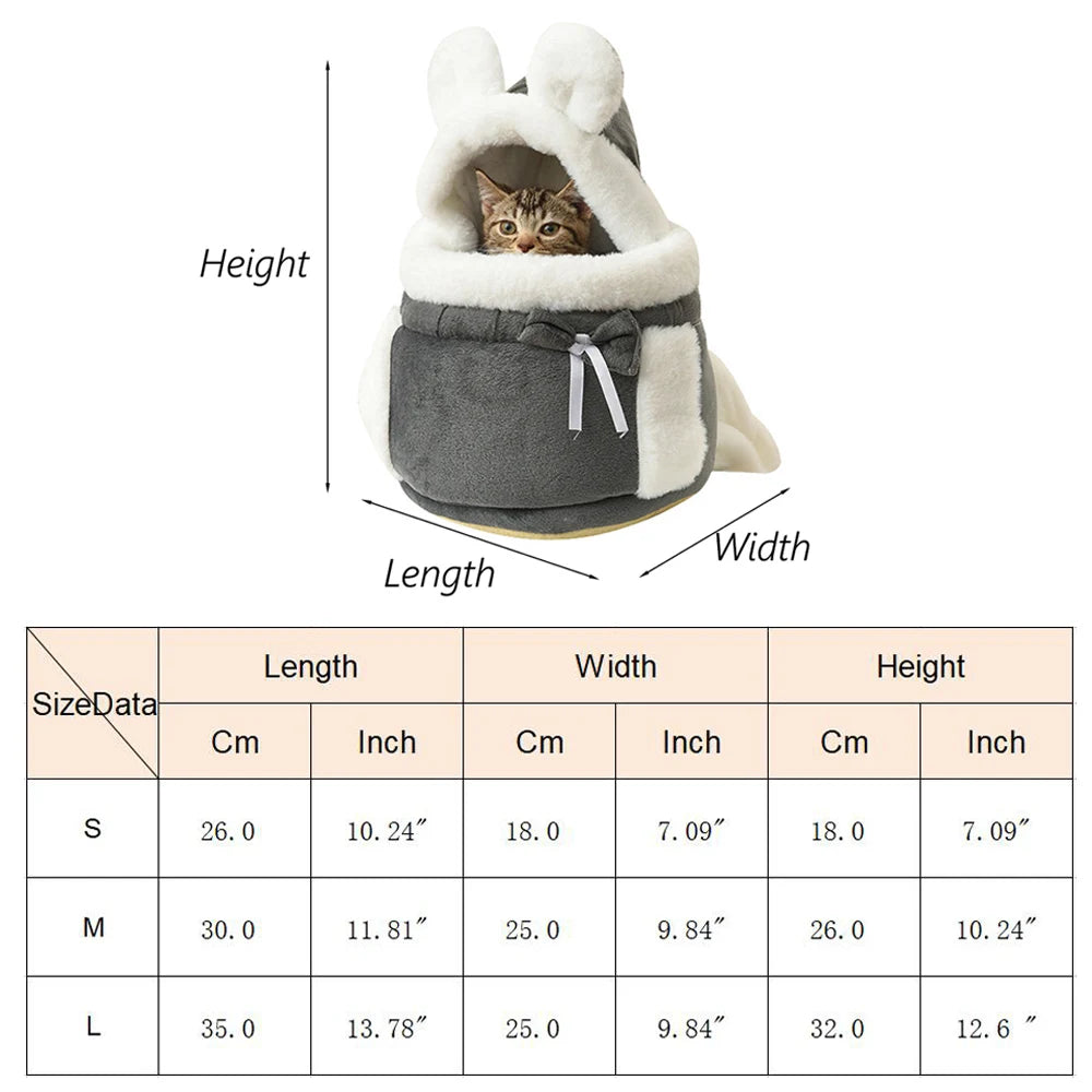 Dog and Cat Transport Backpack - Warm Winter Carrier for Small Breeds