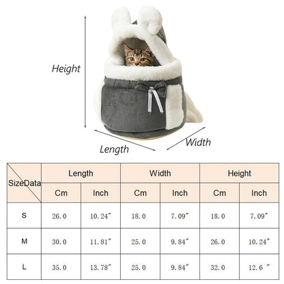 Dog and Cat Transport Backpack - Warm Winter Carrier for Small Breeds