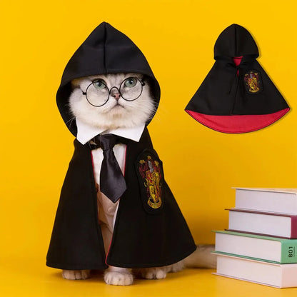 Halloween Cape for Cat and Dog – Magic Academy Cosplay, Wizard Costume