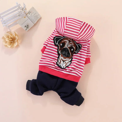 Dog Jumpsuit - Warm Tracksuit with Legs for Small Dogs and Cats 