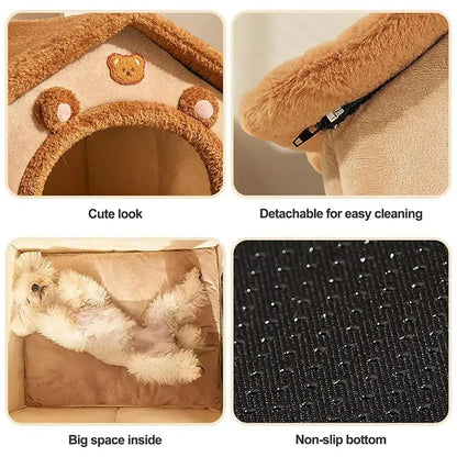 Dog and Cat Bed - Warm, Thick and Extendable, Year-Round