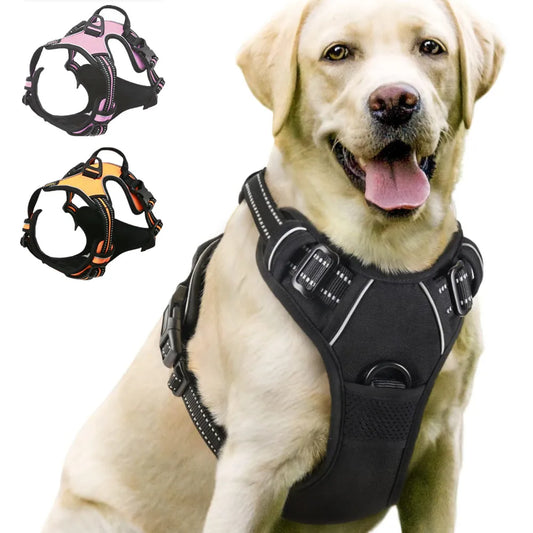 Adjustable Dog Harness - No-Pull with Reflectors and Handles, Comfortable and Safe
