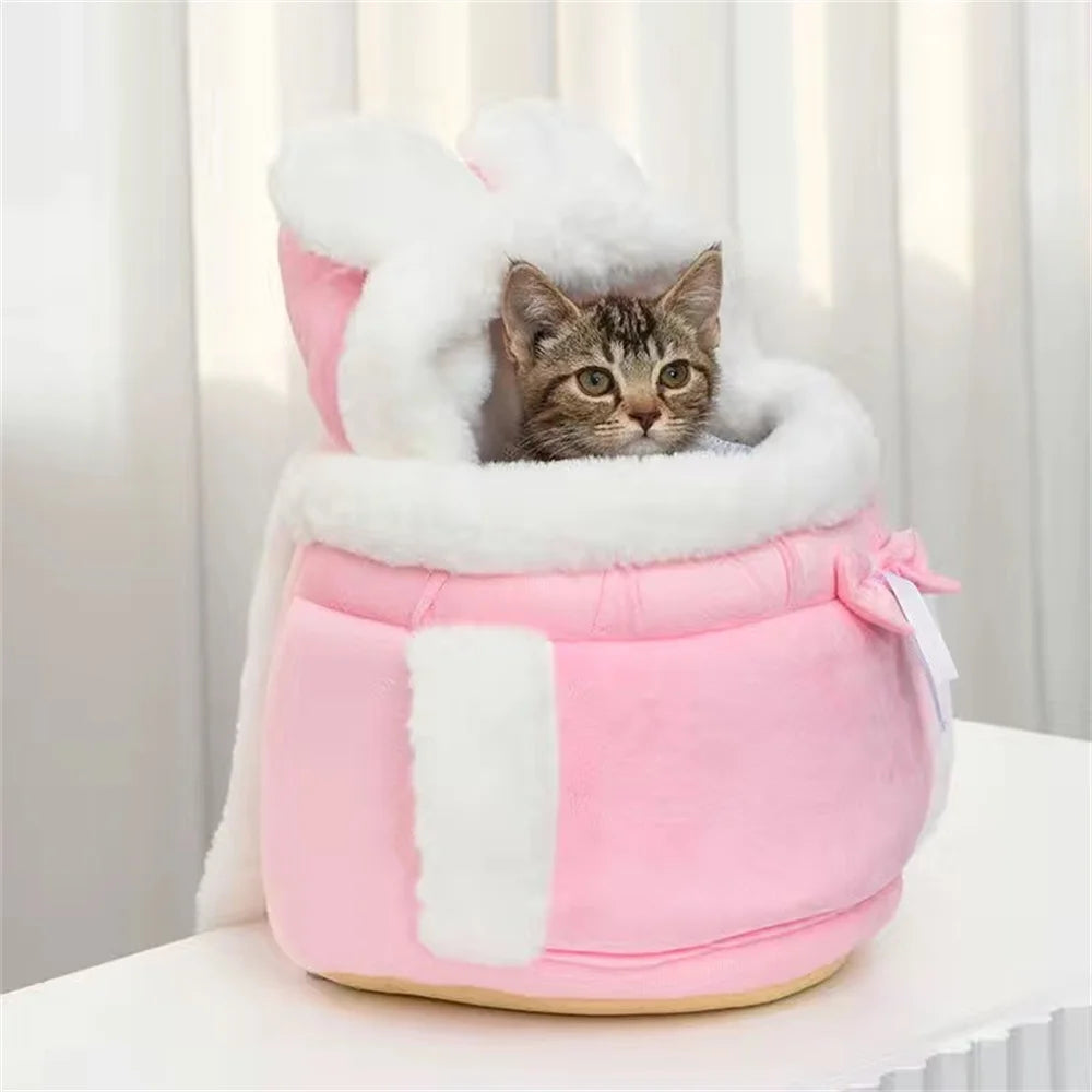 Dog and Cat Transport Backpack - Warm Winter Carrier for Small Breeds