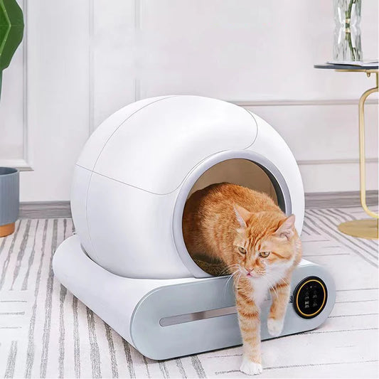 Automatic Cat Litter Box with Self-Cleaning, Closed Smart Pet Toilet - Booteely 65L